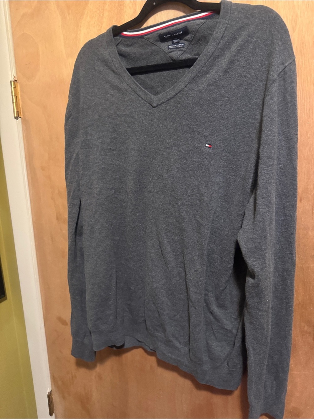 Tommy Hilfiger Charcoal Gray V-Neck Sweater